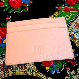 Frye light pink card case